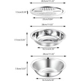Germany Multifunctional Stainless Steel Basin, 3 in 1 Multifunction Stainless Steel Basin for V1366-AZ2-W-11562