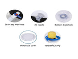 Weisshorn Portable Ice Bath Tub 80X80CM Inflatable Folding Bathtub Spa Massage ICE-TUB-80X80-BK