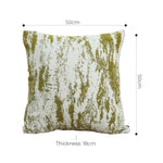 SOGA 2X 50cm Throw Pillow White and Olive Green Deluxe Polyester Fiber and Cotton for Home Decor FRENCHCUSHION327X2