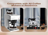 Coffee Decanter Pot, 1.2QT Universal Pot Commercial Maker Replacement with Black Handle for Machine V1259-DP01-A-698