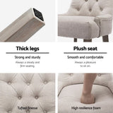 Artiss Dining Chairs Set of 4 Linen French Provincial Beige FA-CHAIR-DIN470S-BGX4