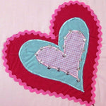 Amia Hearts Embroidered Quilt Cover Set Single V442-ABR-QUILTCS-AMIA-PINK-SB