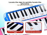 32-key melodica, student melodica, children melodica, beginner musical classroom V1102-783-04477-RED-32
