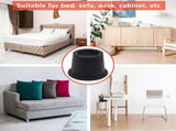 6Pack Furniture Risers Black Bed Risers 2.3 Inch,Bed Lifts Risers for Sofa,Couch,Desk,Extenders V1192-AZ-W-18561
