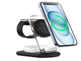CHOETECH T618-F-BK 3-in-1 15W MagSafe Wireless fast Charger Stand for iPhone i-Watch AirPods w/ V28-ELECHOT618FBK