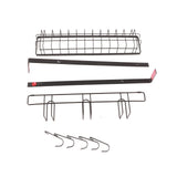 Refrigerator Hanging Shelf Nail Free with Hooks Black Refrigerator Spice Rack for Home Kitchen V1294-YM0626-3118220339511