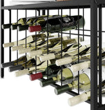 CARLA HOME Large Wine Rack for 20 Bottles with Wood Countertop and Sturdy Metal Frame LSB-36135