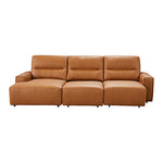 Albany 3 Seater Sectional Chaise Genuine Leather Sofa Bed V43-SOF-ALBNY