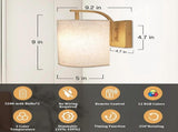 Battery Operated Wall Sconces Set of 2, Rechargeable LED Lights, Remote, 12 RGB Colors, Gold V1263-JX-5785