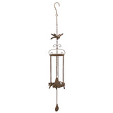 Hanging Cast Iron Dragonflies Chime w Bell 76cm V637-06914DRG