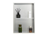 Shower Niche, 33.0 x 63.5 x 10.2 cm Recessed Wall Niche Double-layer, with Hollowed-out Divider, V952-BXGLYBKYS2C198038001V0