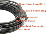 15M High-Pressure Washer Hose - 5800 PSI Heavy-Duty Cleaning Hose with Longer Ring Nut V1192-D19