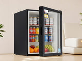 Devanti 105L Bar Fridge Glass Door Mini Fridge Countertop Cooler Black BF-F-G-105L-BK