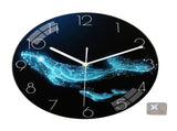 Wall Clock Silent Battery Operated MDF Round Wall Decorative Clock for Living Room Bedroom Office V1294-YM0901-3115250087211