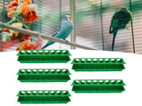 5Set Bird Feeding Trough Thicken Birdcage Hanging Feeder Bowl Box Feeding AccessoryGreen V1294-YM0901-3111210045611
