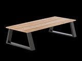 Trapezium-Shaped Table Bench Desk Legs Retro Industrial Design Fully Welded - Black V63-834821
