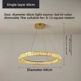 BAMDECOR C3313/1 Modern Crystal Chandeliers Lighting Contemporary Round Chandelier Lighting V255-BAM-C3313-1-60