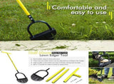 Manual Lawn Edging Tool with T-Handle and Serrated Half-Moon Blade, Garden Edge Trimmer for Clean V1341-ZY-55KF9YV8-ORANGE
