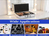 Hard Aluminum Briefcase for Storage with Latch Closure and Cushioning Inserts V1370-AZ4-09617