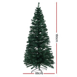 Jingle Jollys 1.8m Christmas Tree Optic Fibre LED Xmas tree 300 Tips XM-TR-LED-6F-GR-DX