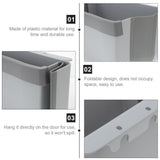 Wall-Mounted Hanging Garbage Bin in Light Grey Plastic, Space-Saving Trash Can for Home and Kitchen V1192-AZ-W-32745