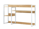 Artist Desk Organizer 2-Tier Desk Shelf 24cm Depth for Unblocked Monitor View Asymmetrical Desk DSK-SHF-001-WDWH