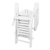 Gardeon Sun Lounge Outdoor Chairs Wooden Foldable Patio Furniture Adirondack White FF-BEACH-NTLCHOTTO-WH