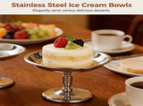 4PCS Ice Cream Cups, Stainless Steel Desserts Serving Bowls, 100ml/3.4oz Metal Dessert Cups with V1192-AZ-W-18330