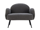 Artiss Armchair Boucle Charcoal Hanes UPHO-C-ARM-5101-CH