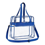 Clear Travel Tote Bag,12x6x12in Stadium Approved Transparent Crossbody with Adjustable V1369-AZ3-W-14654