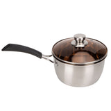 Small Soup Pot Thickened Compound Steel NonMagnetic Single Handle Cooking Kitchenware 18cm V1294-YM0718-3118200255311