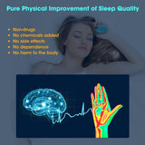 Winter Sleep Aid Bundle - Green Handheld EMS Pulse Device with 15 Levels and Green Imitation Silk V888-ELOSUNG53616