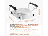 Raised Toilet Seat with Arms, 136.1 kg Load Capacity, 3-Level Adjustable Height, Widened Commode V952-FSSFSJGMTZDDNO6QU001V0