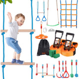 Ninja Warrior Obstacle Course for Kids, 2 x 19.8m Weatherproof Slacklines, 500lbs Weight Capacity V952-RZX652YC12J04XE08V0