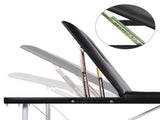 Zenses Massage Table 60cm Portable 3 Fold Aluminium Beauty Bed Black MT-ALUM-F4-BLACK-60