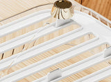 Dish Drying Rack Bowl Plate Storage Dish Drainer Rack with Drainboard for Kitchen Counter and Sink V1294-YM0901-3117240143611