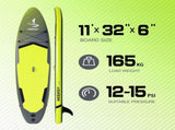 Inflatable vertical paddle set for water sports and surfing-including air pump, paddle, rope, V1102-HYJB002