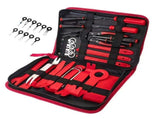 Red 38PCS Car Interior Trim Removal Tool Kit - Durable PP Material for Car Audio, Dashboard, Door V888-ELOSUNG21151