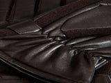 Dents Harpford Mens Leather Gloves w Knitted Sidewalls Driving - Black - M V563-5-9043-BLK-M