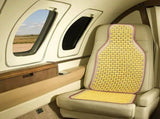 2 in 1 Wooden Car Seat Set, Cooling Backrest Cushion, Breathable Seat Pad, Summer Cool Beige Cushion V1369-AZ3-W-10209