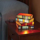 Stained Glass Stackeds Lamp, Stackeds Glass Lamp Night Light, Reading Corner Table Lamp, V1237-ZY-203-4666
