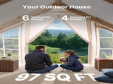 Inflatable Tents for Camping, 4-6 Person Easy Setup Blow up Tent with Hand Pump, 300D Oxford 4 V952-KJZP331MCQWZC4B47V0