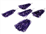 48Pcs Cheerleading Poms Metallic Foil Cheer Poms with Plastic Handle for Adults Kids Cheerleaders V1369-AZ3-W-12742