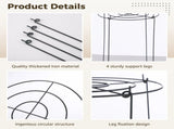 8PCS Peony Cages and Supports, 11.8" x 17.7" Iron Flower Stakes, Green Circular Guide Growth System V1192-AZ-W-18385