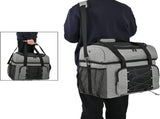 Bowling Tote with Wooden Bowling Cups and Padded Divider for Double Ball and A Pair of Bowling Shoes V1366-AZ2-W-05893