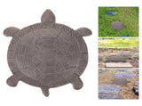 Durable Cast Iron Turtle Stepping Stone Coffee for Outdoor Decor V1366-AZ2-W-16140