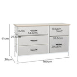 Levede Storage Cabinet Tower Chest of Beige CH1097-CR