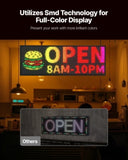 Programmable LED Sign, P10 Full Color Flexible Digital Scrolling Panel, DIY Custom Text Pattern GIF V952-YPGDGGP40X14IBSC9001V3