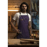 Chef and BBQ Apron - Canvas, Stainless Steel Hardware - Cross Back StrapsPurple, with only one V1192-AZ-W-3387