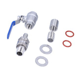 Weldless Kettle Valve Kit 1/2in BSP Ball Valve Quick Connector Bulkhead Assembly V1294-YM0721-3118210078511